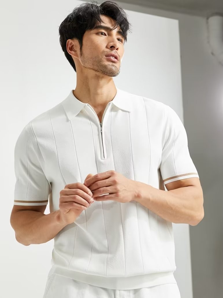 Short-sleeved Polo Shirt Artistic Men's Fashionable Simple Trendy Youth Popularity Standard Printing
