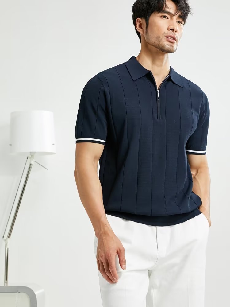 Short-sleeved Polo Shirt Artistic Men's Fashionable Simple Trendy Youth Popularity Standard Printing